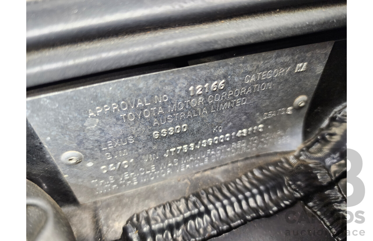 4/2001 Lexus Gs300  JZS160R 4d Saloon Black 3.0L