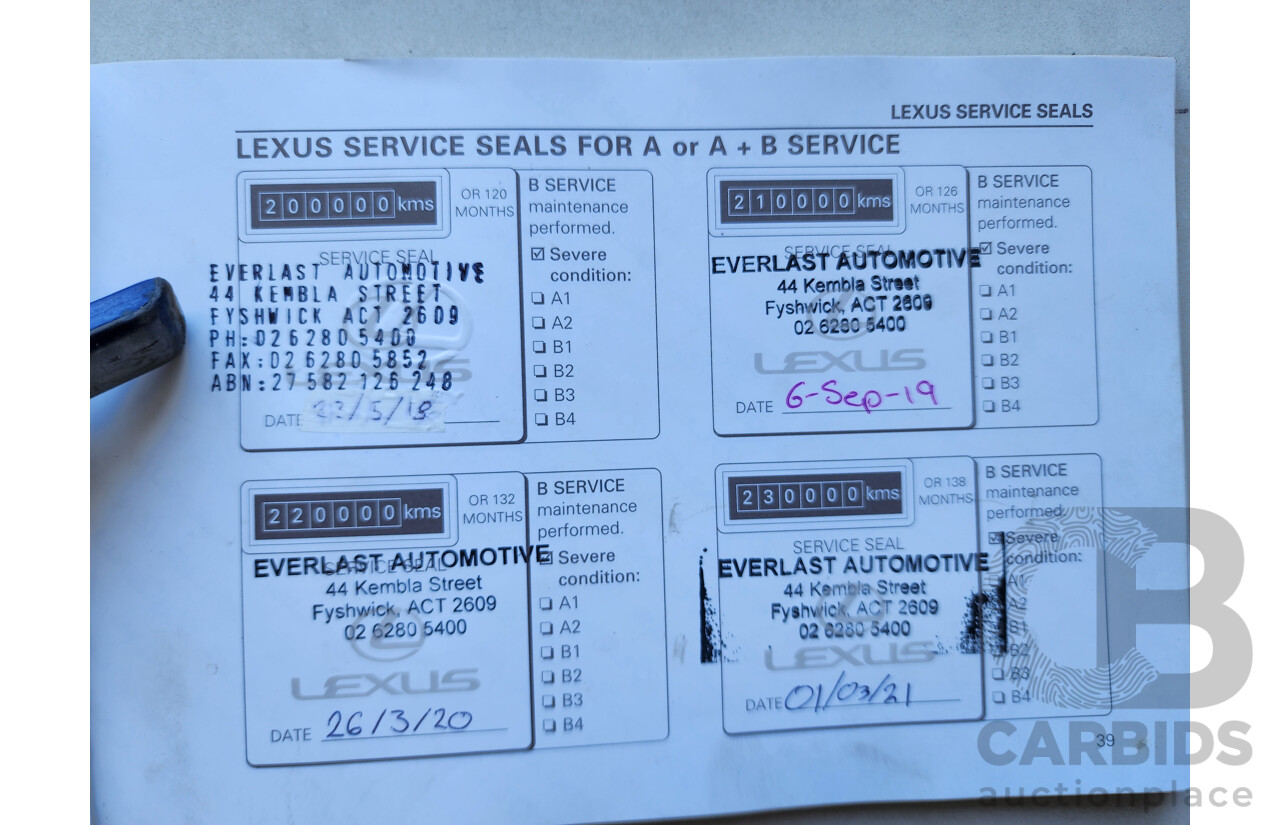 4/2001 Lexus Gs300  JZS160R 4d Saloon Black 3.0L