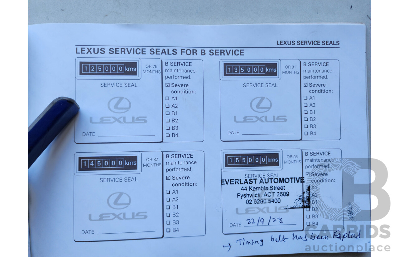 4/2001 Lexus Gs300  JZS160R 4d Saloon Black 3.0L