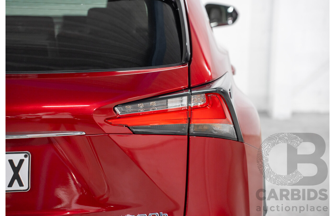 5/2015 Lexus Nx300h Sports Luxury Hybrid (AWD) AYZ15R 4d Wagon Vermillion Red Metallic 2.5L - Hybrid