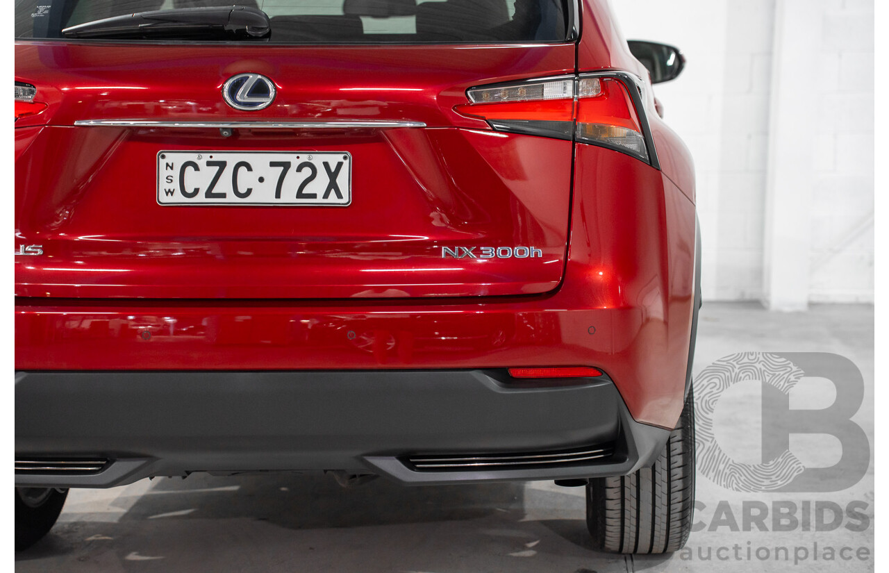 5/2015 Lexus Nx300h Sports Luxury Hybrid (AWD) AYZ15R 4d Wagon Vermillion Red Metallic 2.5L - Hybrid