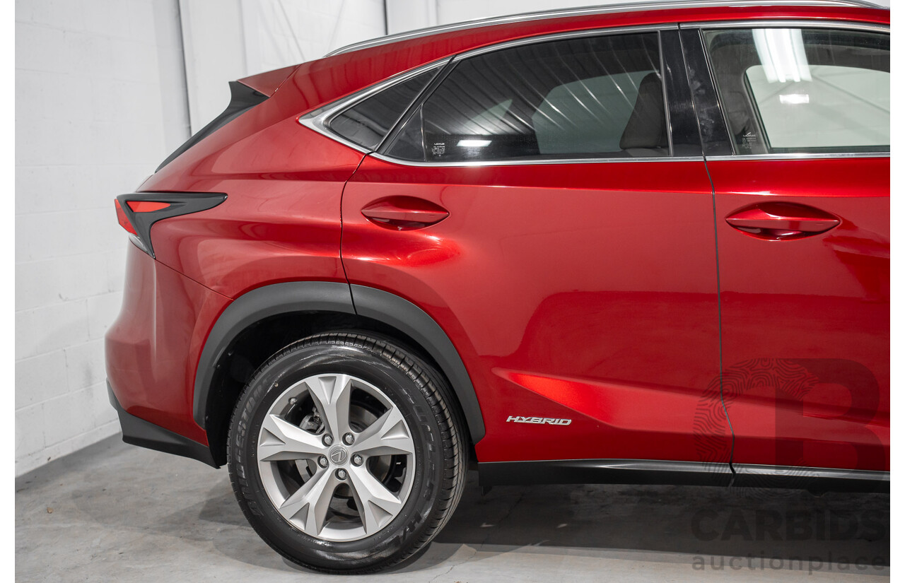 5/2015 Lexus Nx300h Sports Luxury Hybrid (AWD) AYZ15R 4d Wagon Vermillion Red Metallic 2.5L - Hybrid