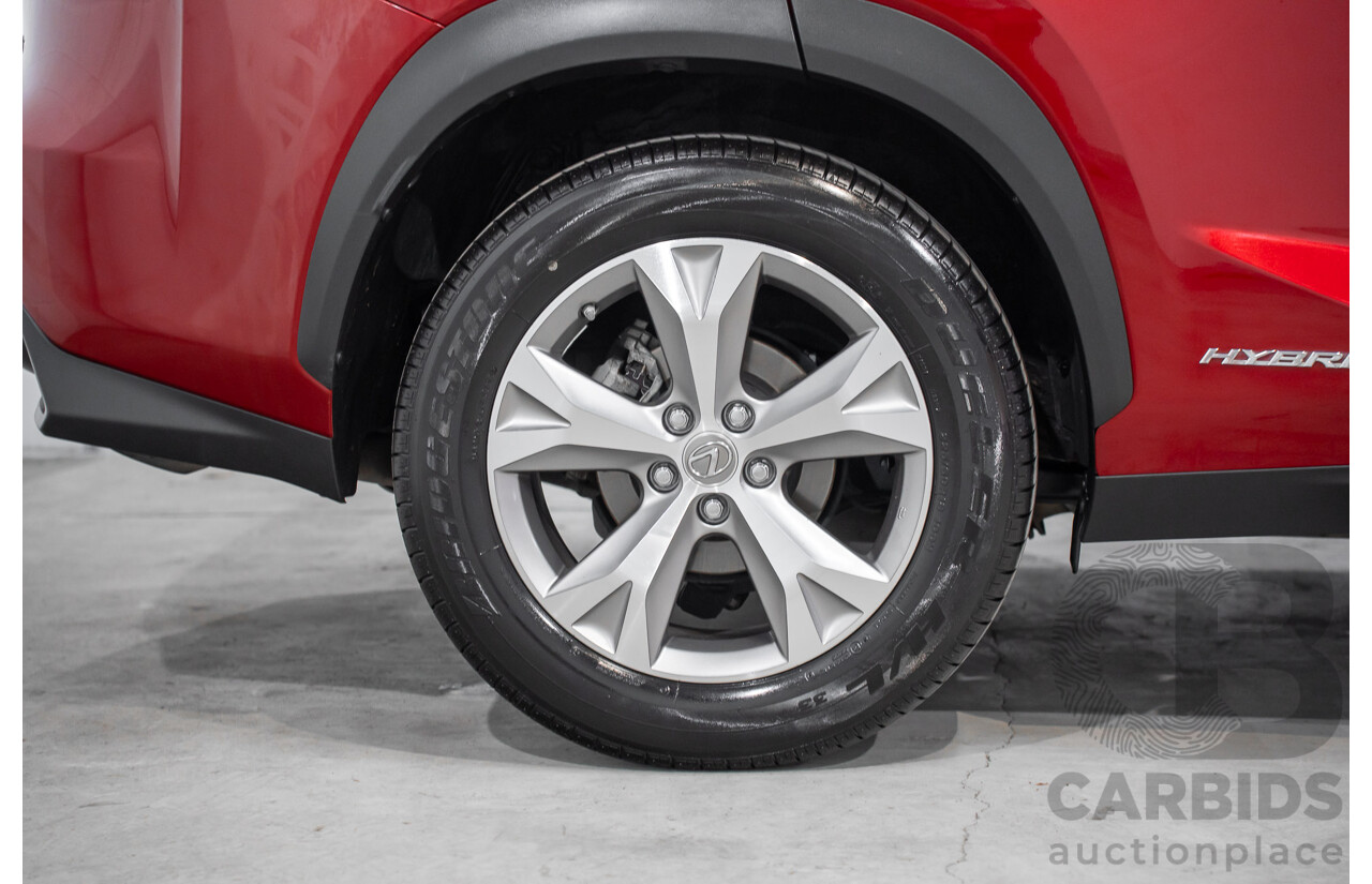 5/2015 Lexus Nx300h Sports Luxury Hybrid (AWD) AYZ15R 4d Wagon Vermillion Red Metallic 2.5L - Hybrid
