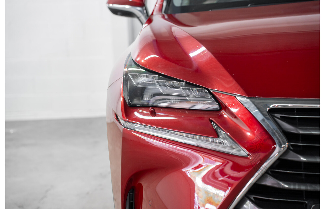 5/2015 Lexus Nx300h Sports Luxury Hybrid (AWD) AYZ15R 4d Wagon Vermillion Red Metallic 2.5L - Hybrid