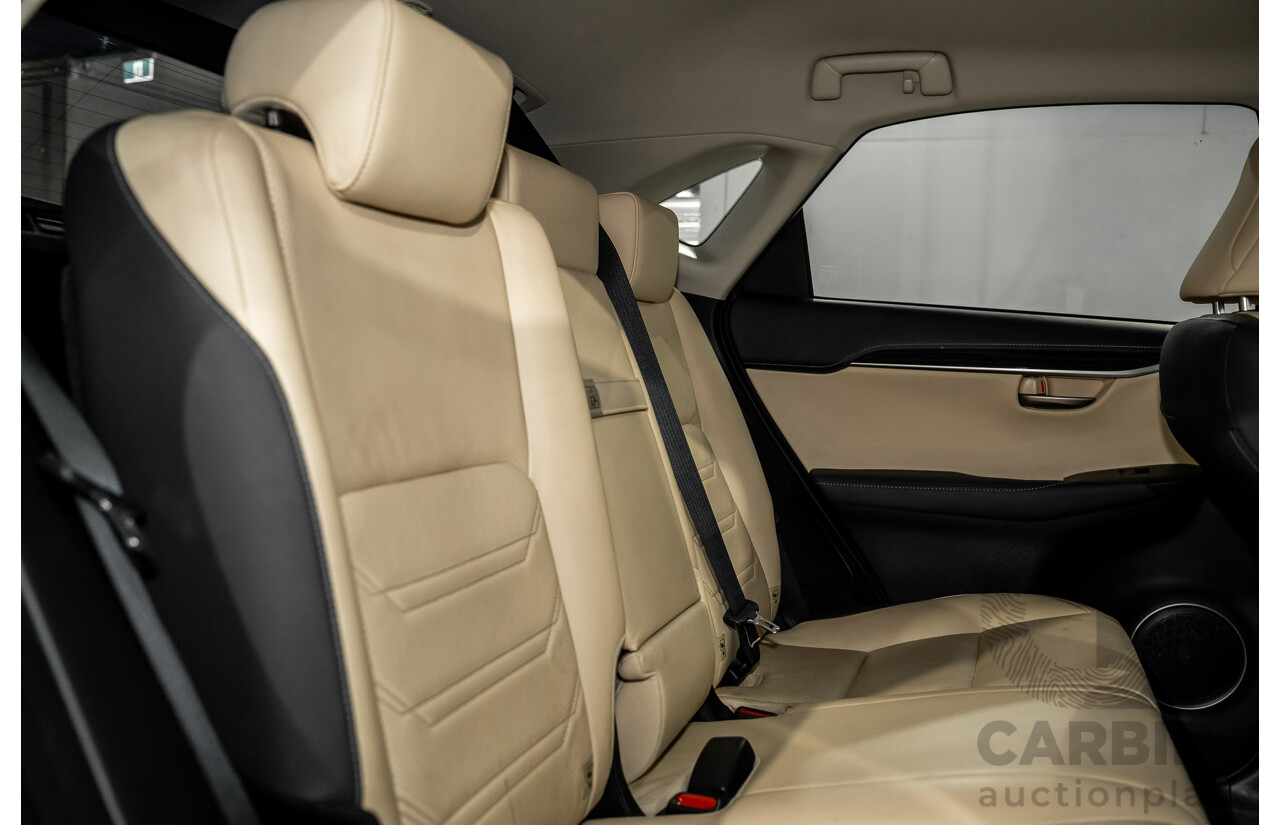 5/2015 Lexus Nx300h Sports Luxury Hybrid (AWD) AYZ15R 4d Wagon Vermillion Red Metallic 2.5L - Hybrid