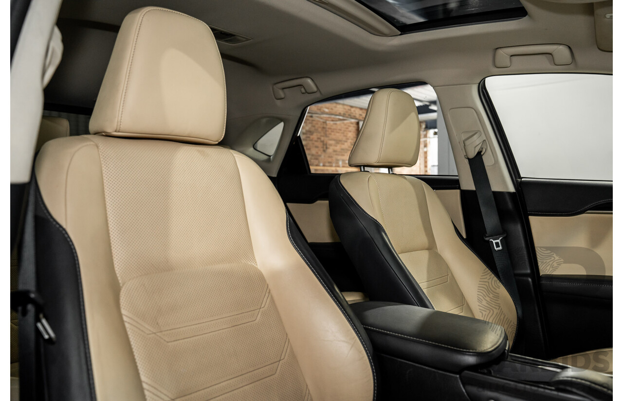 5/2015 Lexus Nx300h Sports Luxury Hybrid (AWD) AYZ15R 4d Wagon Vermillion Red Metallic 2.5L - Hybrid