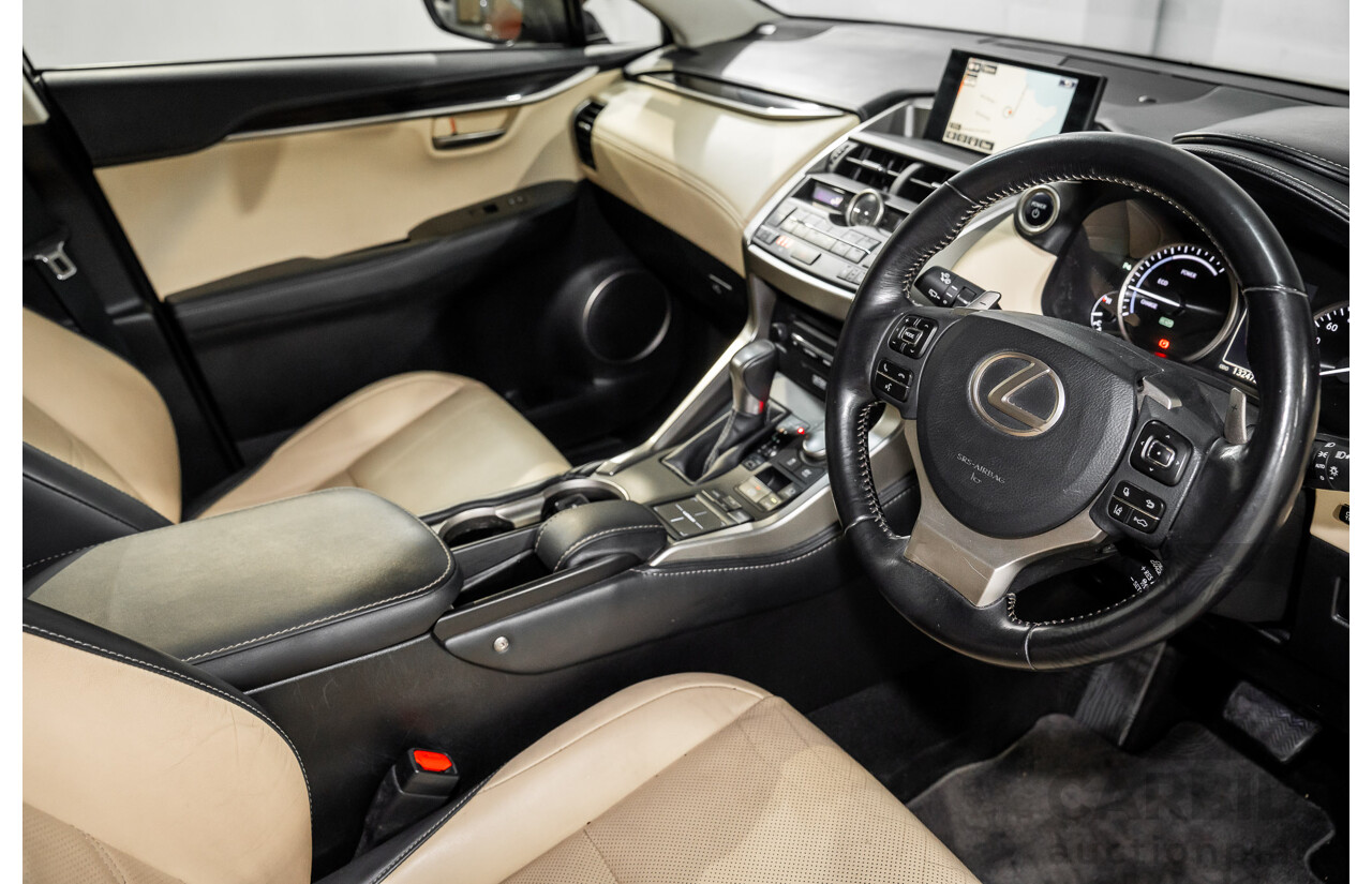 5/2015 Lexus Nx300h Sports Luxury Hybrid (AWD) AYZ15R 4d Wagon Vermillion Red Metallic 2.5L - Hybrid