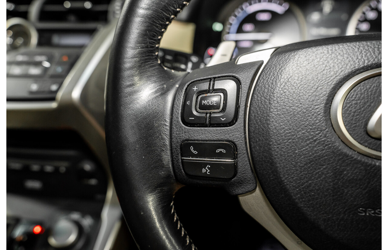 5/2015 Lexus Nx300h Sports Luxury Hybrid (AWD) AYZ15R 4d Wagon Vermillion Red Metallic 2.5L - Hybrid