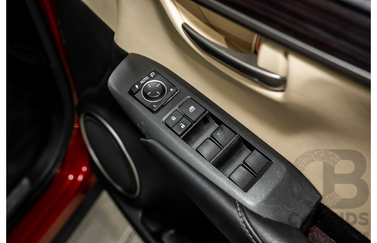 5/2015 Lexus Nx300h Sports Luxury Hybrid (AWD) AYZ15R 4d Wagon Vermillion Red Metallic 2.5L - Hybrid