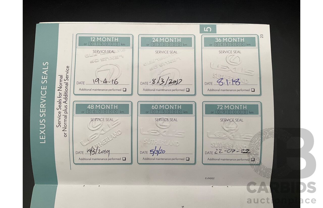5/2015 Lexus Nx300h Sports Luxury Hybrid (AWD) AYZ15R 4d Wagon Vermillion Red Metallic 2.5L - Hybrid