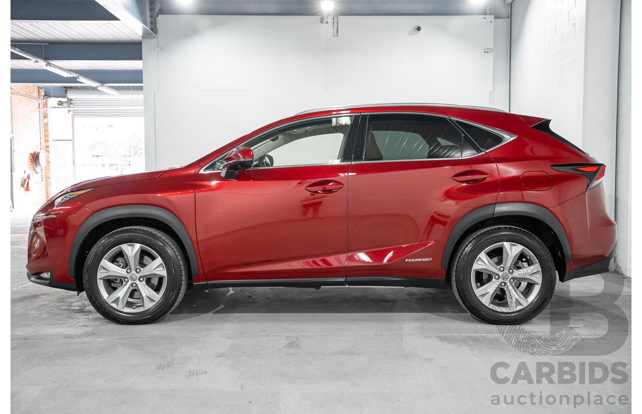 5/2015 Lexus Nx300h Sports Luxury Hybrid (AWD) AYZ15R 4d Wagon Vermillion Red Metallic 2.5L - Hybrid