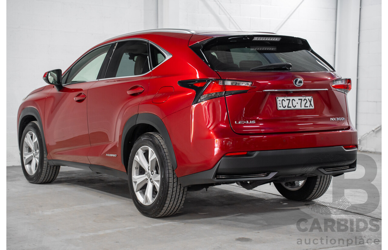 5/2015 Lexus Nx300h Sports Luxury Hybrid (AWD) AYZ15R 4d Wagon Vermillion Red Metallic 2.5L - Hybrid