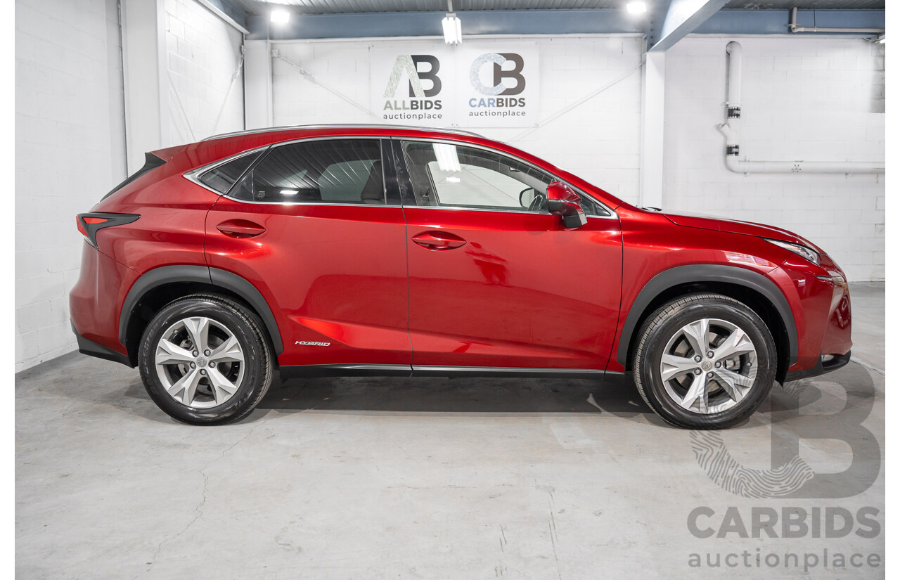 5/2015 Lexus Nx300h Sports Luxury Hybrid (AWD) AYZ15R 4d Wagon Vermillion Red Metallic 2.5L - Hybrid