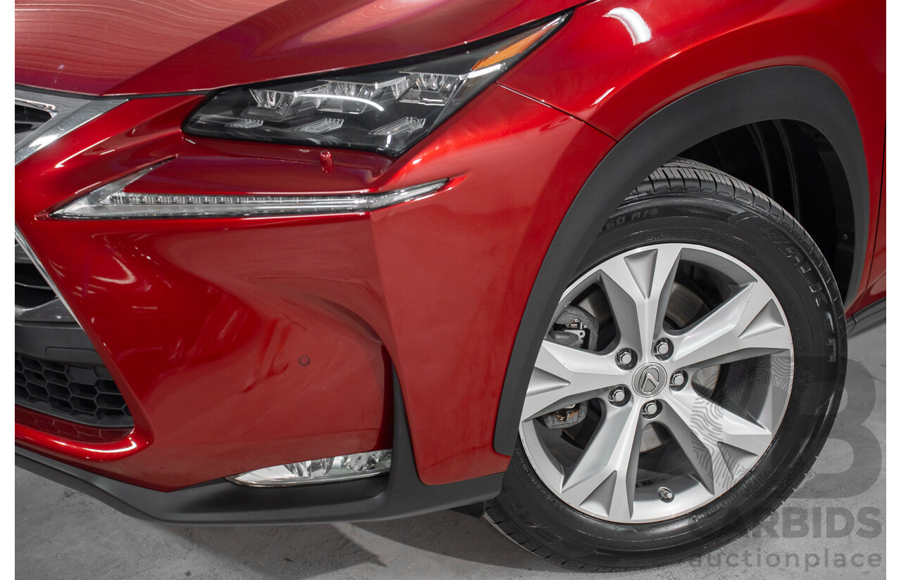 5/2015 Lexus Nx300h Sports Luxury Hybrid (AWD) AYZ15R 4d Wagon Vermillion Red Metallic 2.5L - Hybrid