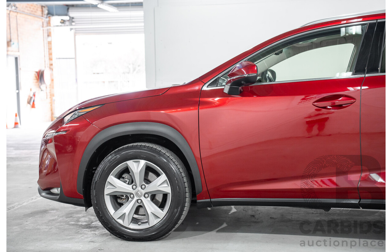 5/2015 Lexus Nx300h Sports Luxury Hybrid (AWD) AYZ15R 4d Wagon Vermillion Red Metallic 2.5L - Hybrid