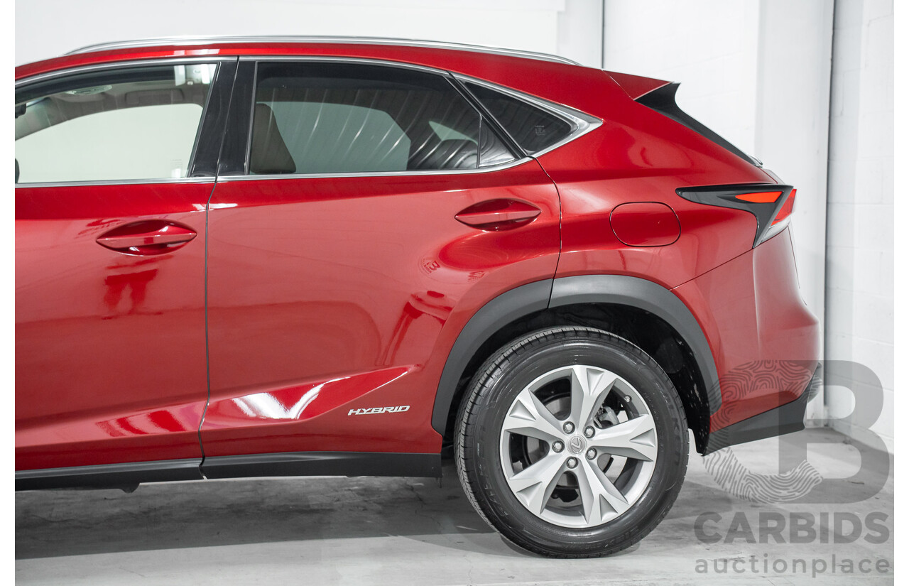 5/2015 Lexus Nx300h Sports Luxury Hybrid (AWD) AYZ15R 4d Wagon Vermillion Red Metallic 2.5L - Hybrid