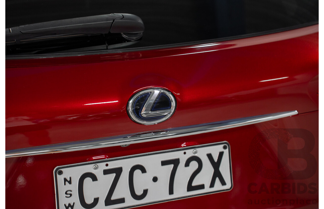 5/2015 Lexus Nx300h Sports Luxury Hybrid (AWD) AYZ15R 4d Wagon Vermillion Red Metallic 2.5L - Hybrid