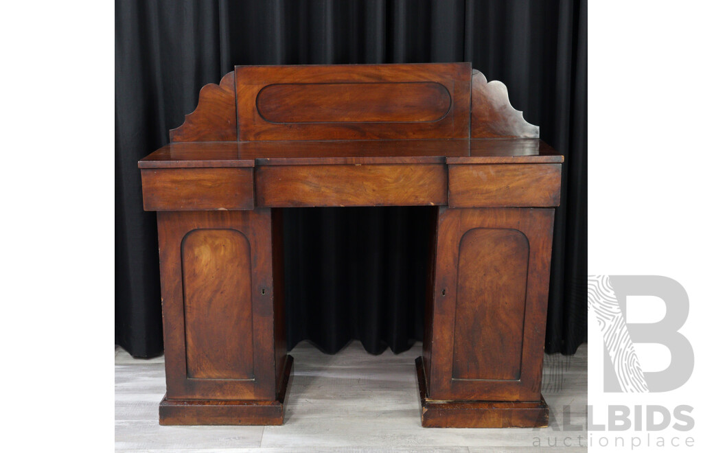 Victorian Rosewood Twin Pedestal Sideboard
