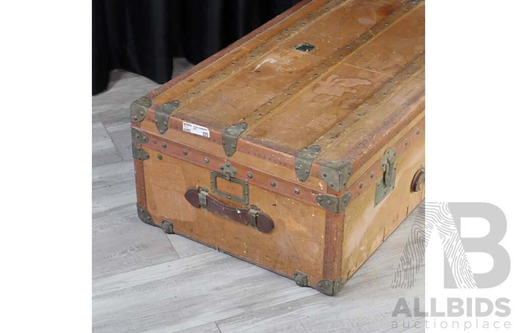 Vintage Leather Travel Trunk