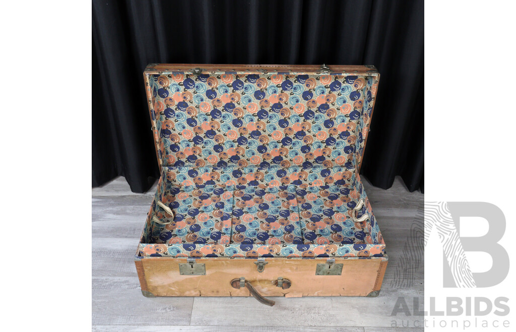 Vintage Leather Travel Trunk