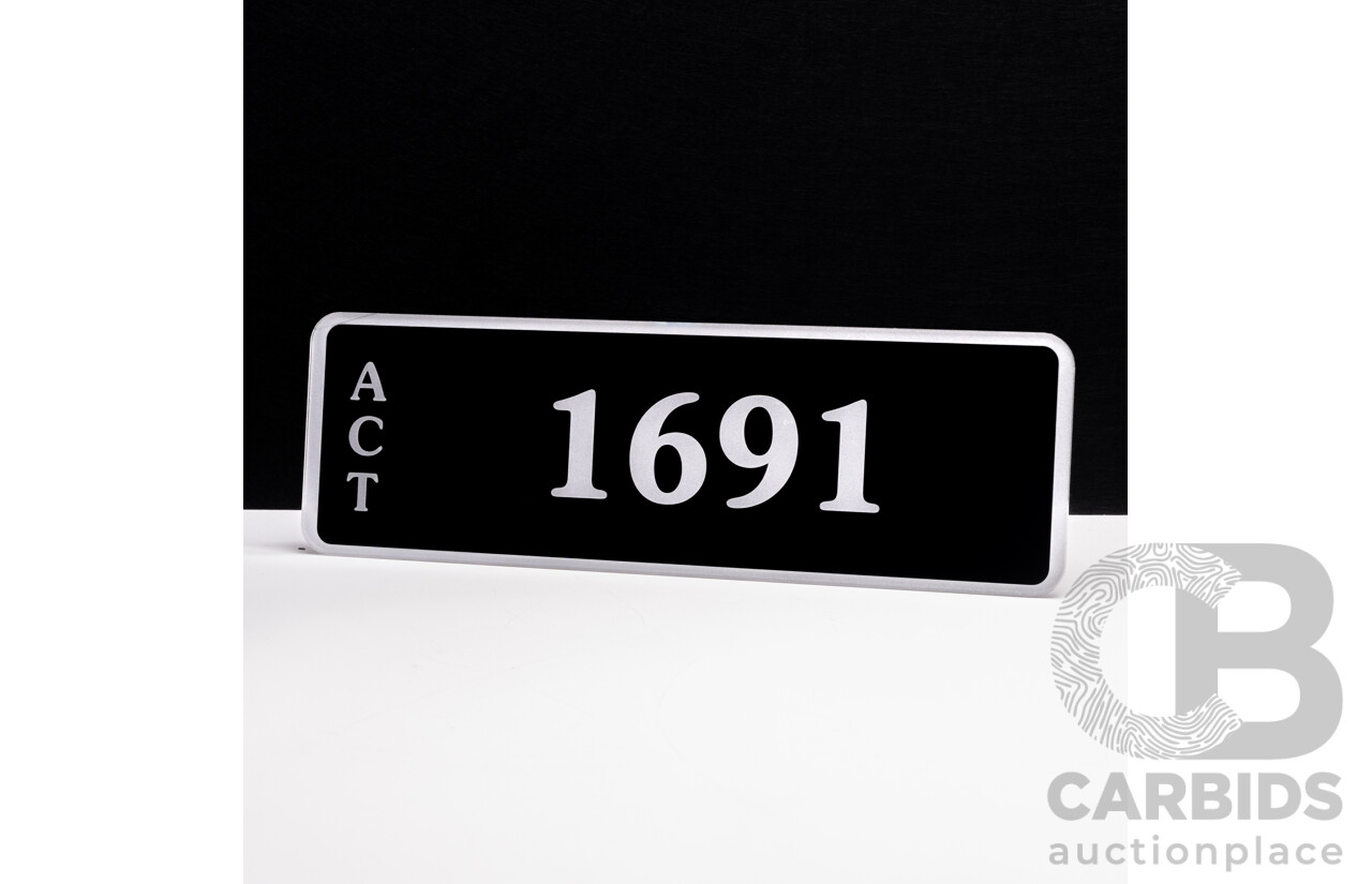 ACT 4-Digit Number Plate - 1691