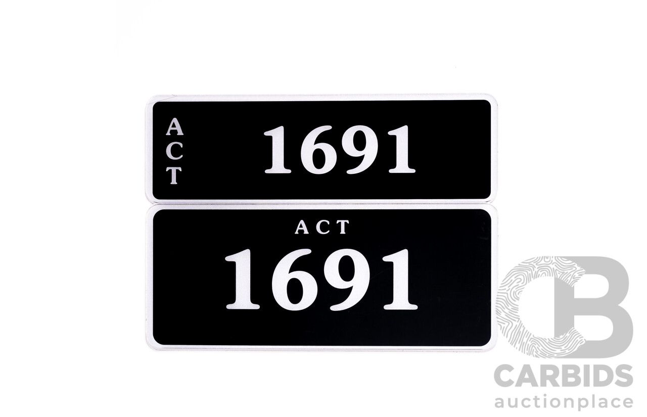 ACT 4-Digit Number Plate - 1691
