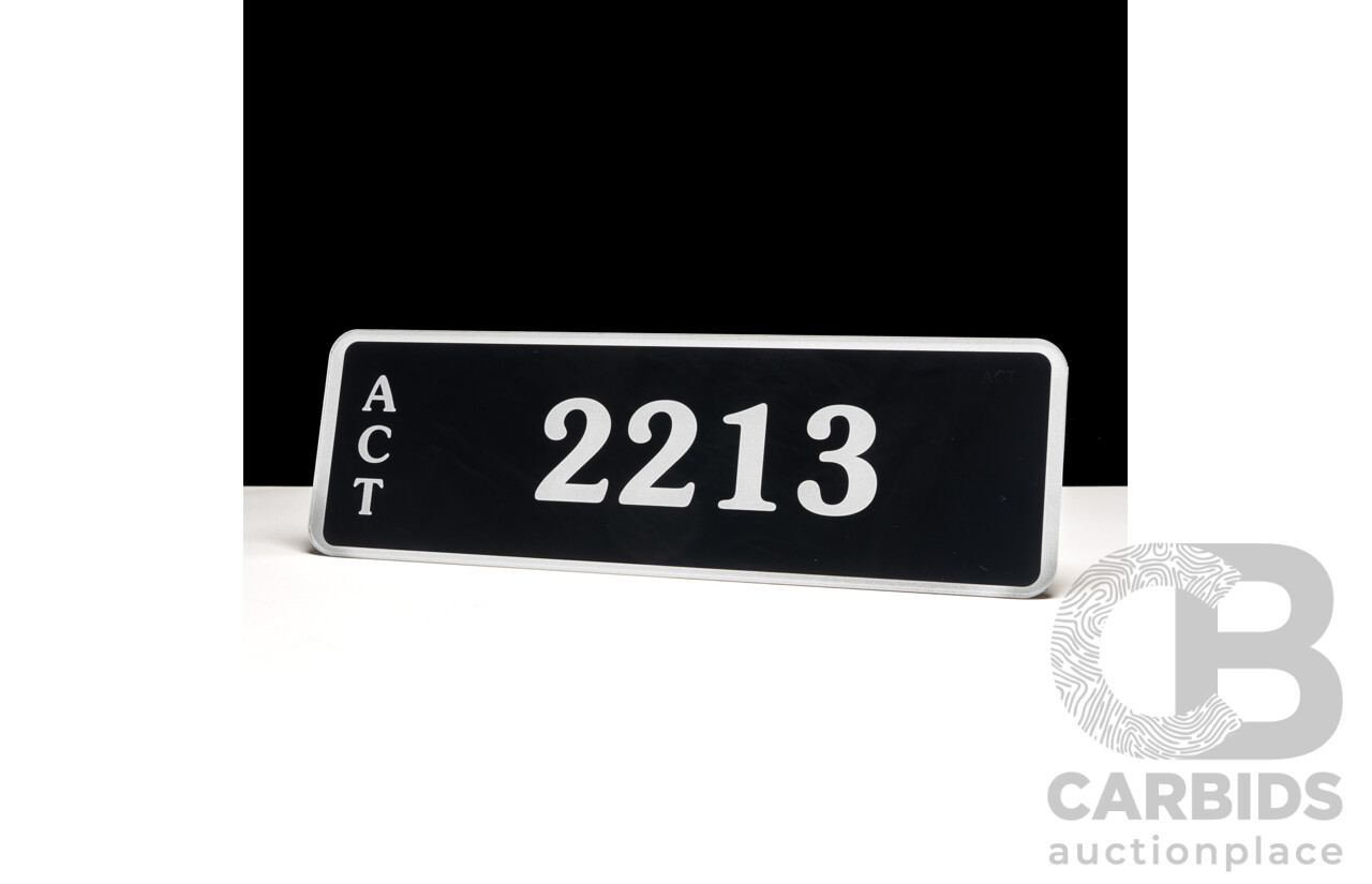 ACT 4-Digit Number Plate - 2213