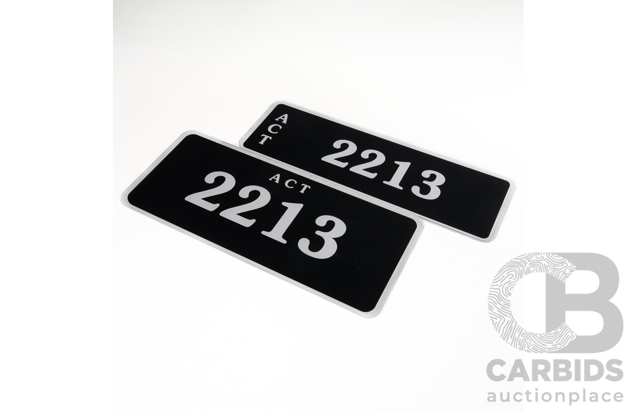 ACT 4-Digit Number Plate - 2213