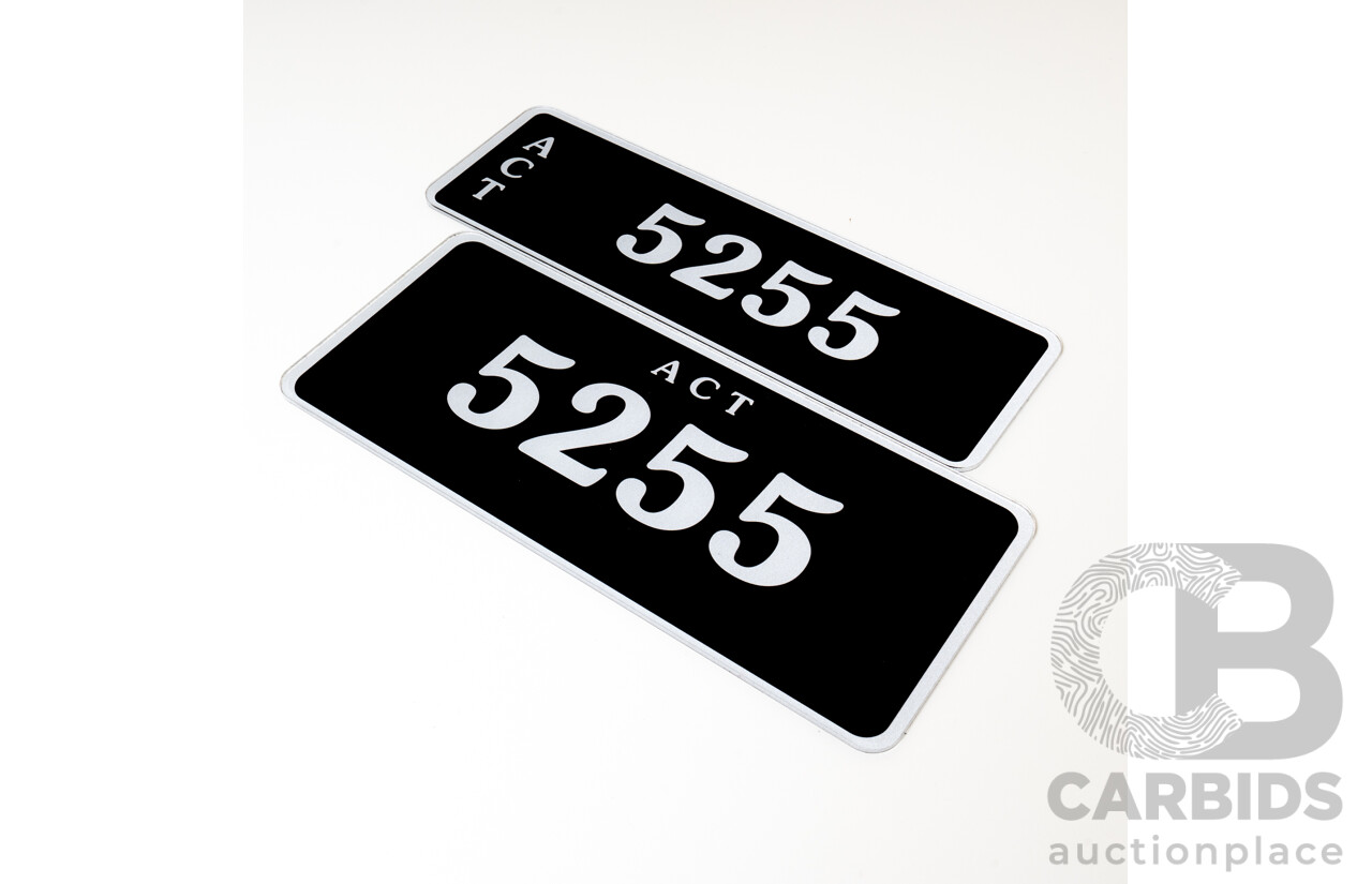 ACT 4-Digit Number Plate - 5255
