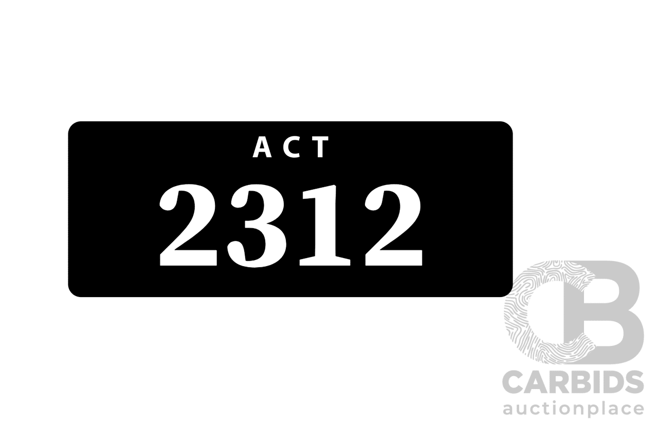 ACT 4-Digit Number Plate - 2312