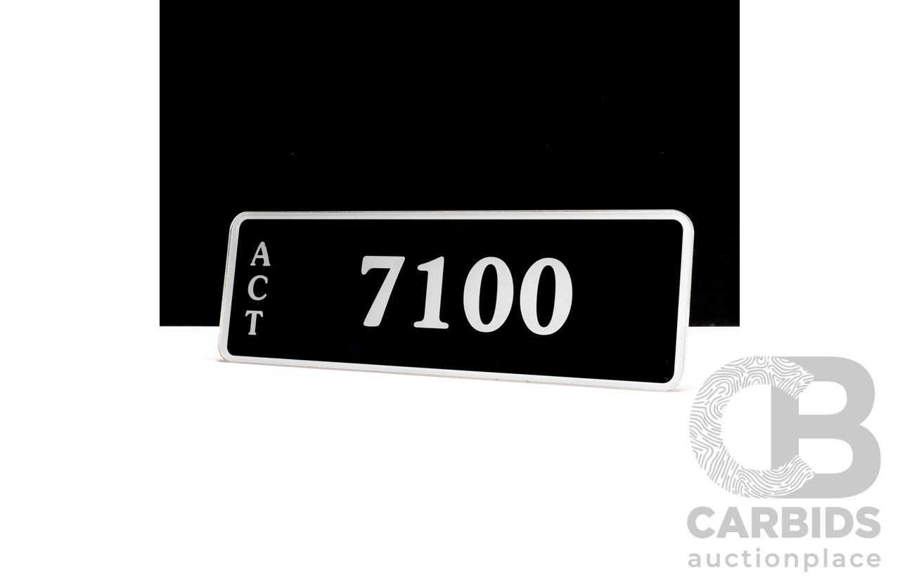 ACT 4-Digit Number Plate - 7100