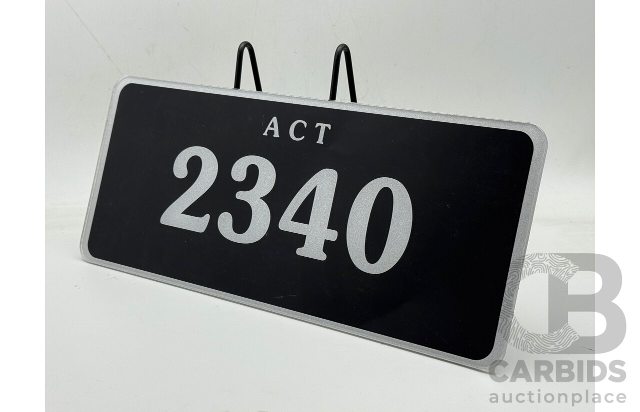 ACT 4-Digit Number Plate - 2340