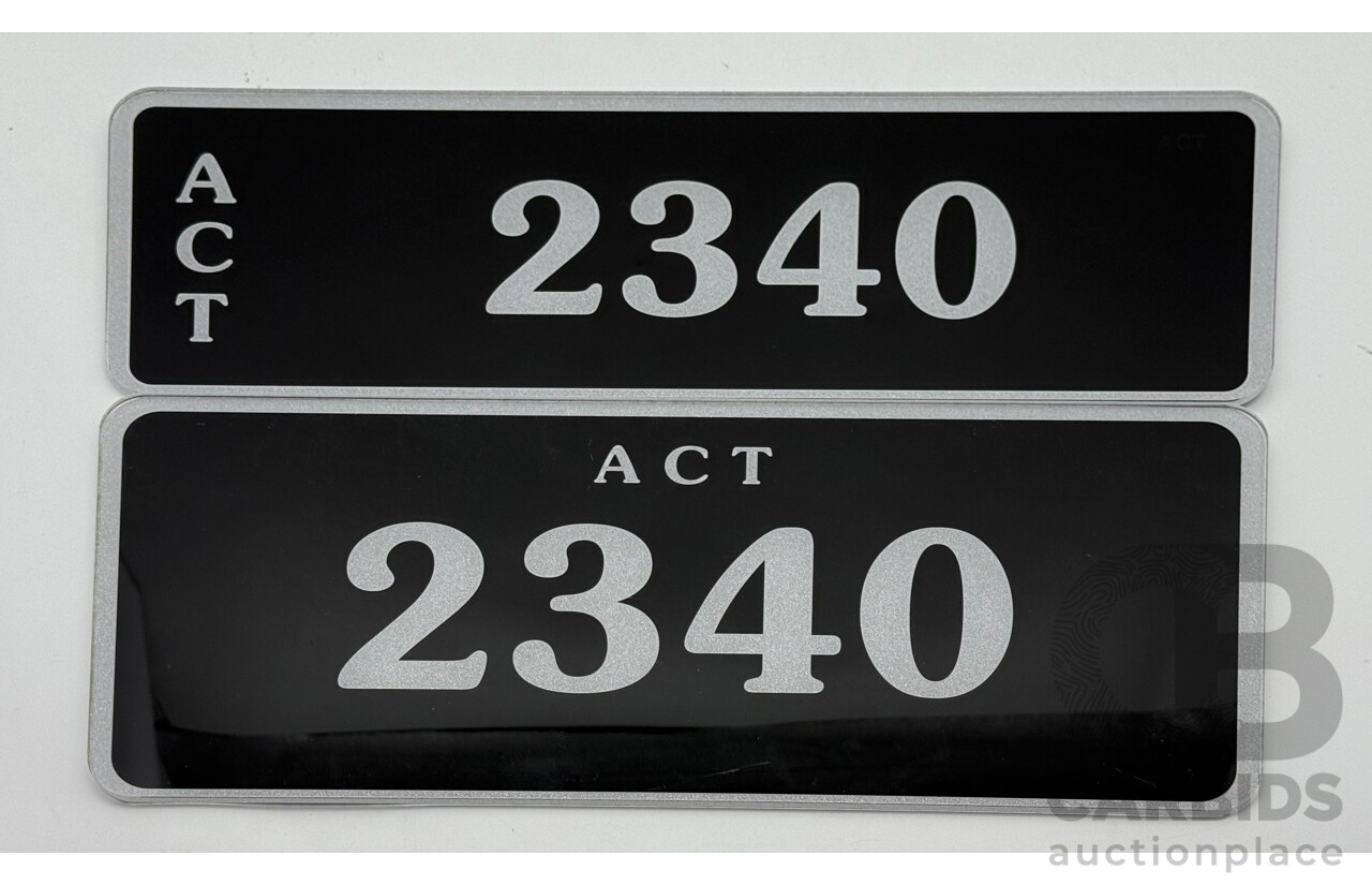 ACT 4-Digit Number Plate - 2340