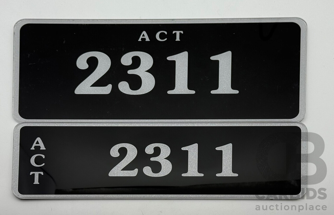 ACT 4-Digit Number Plate - 2311