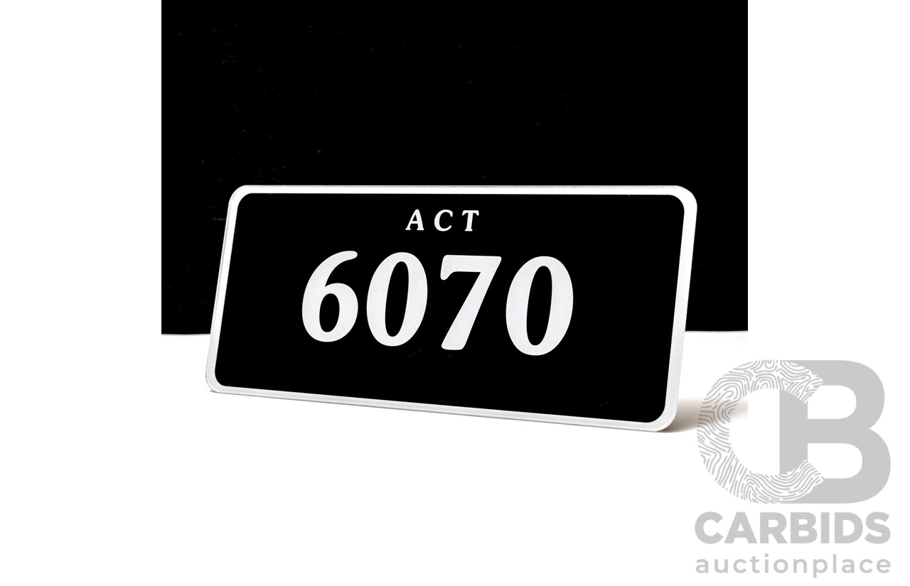 ACT 4-Digit Number Plate - 6070