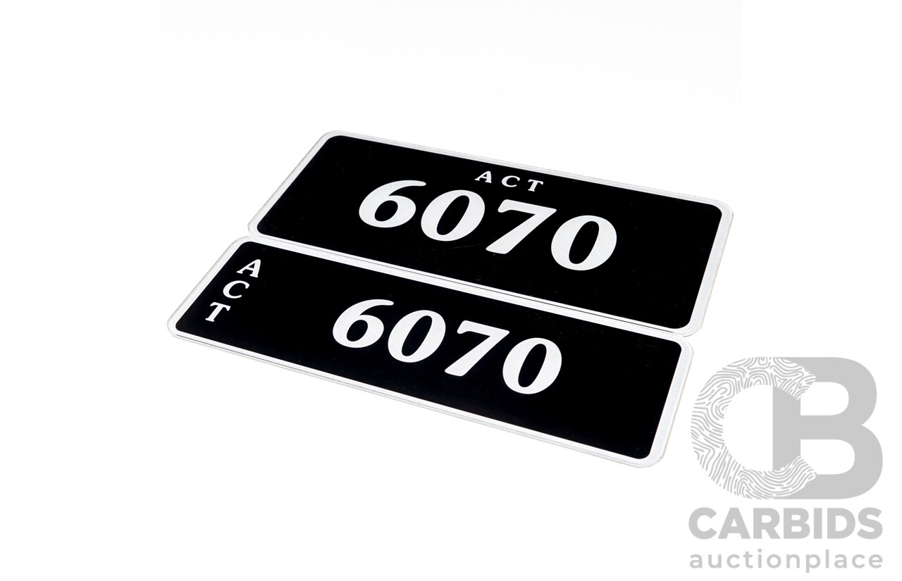 ACT 4-Digit Number Plate - 6070