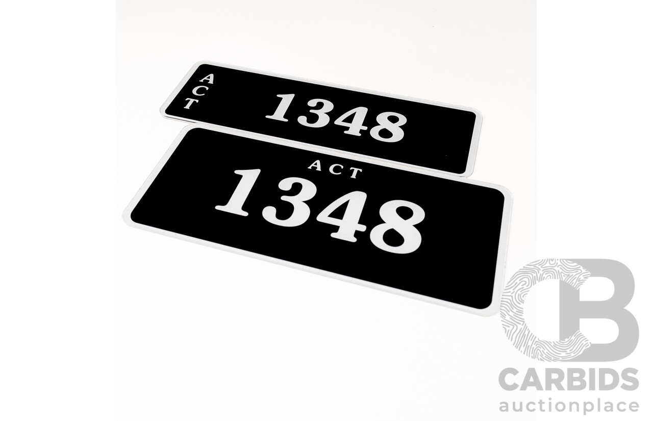 ACT 4-Digit Number Plate - 1348