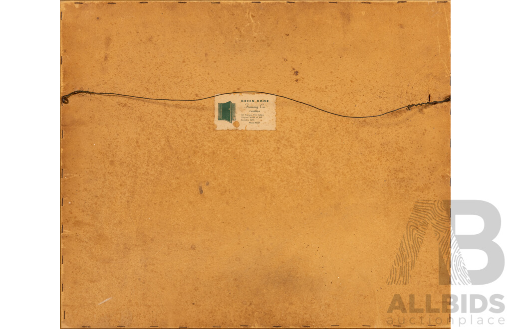 William Young, (19/20th Centuries, British-Australian, 1875-1944), Working the Land (1928), Antique Watercolour on Board, 46 x 55 cm (frame)