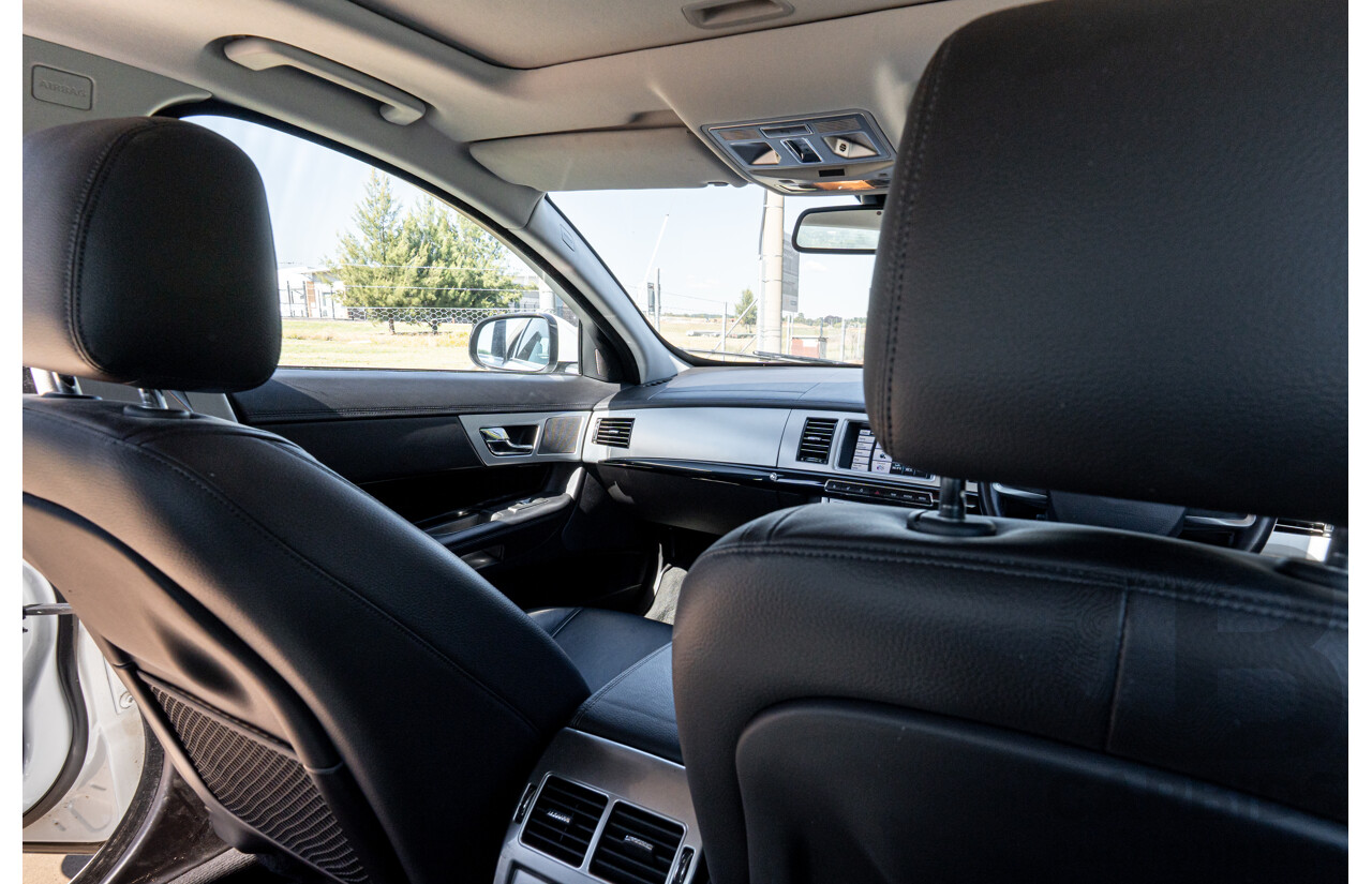 6/2012 Jaguar XF 5.0 V8 Luxury MY12 4d Sedan Polaris White V8 5.0L