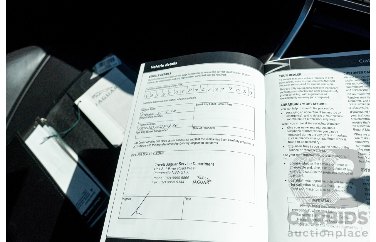 6/2012 Jaguar XF 5.0 V8 Luxury MY12 4d Sedan Polaris White V8 5.0L