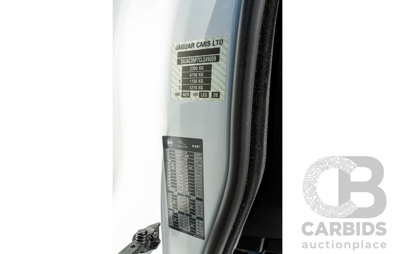 6/2012 Jaguar XF 5.0 V8 Luxury MY12 4d Sedan Polaris White V8 5.0L