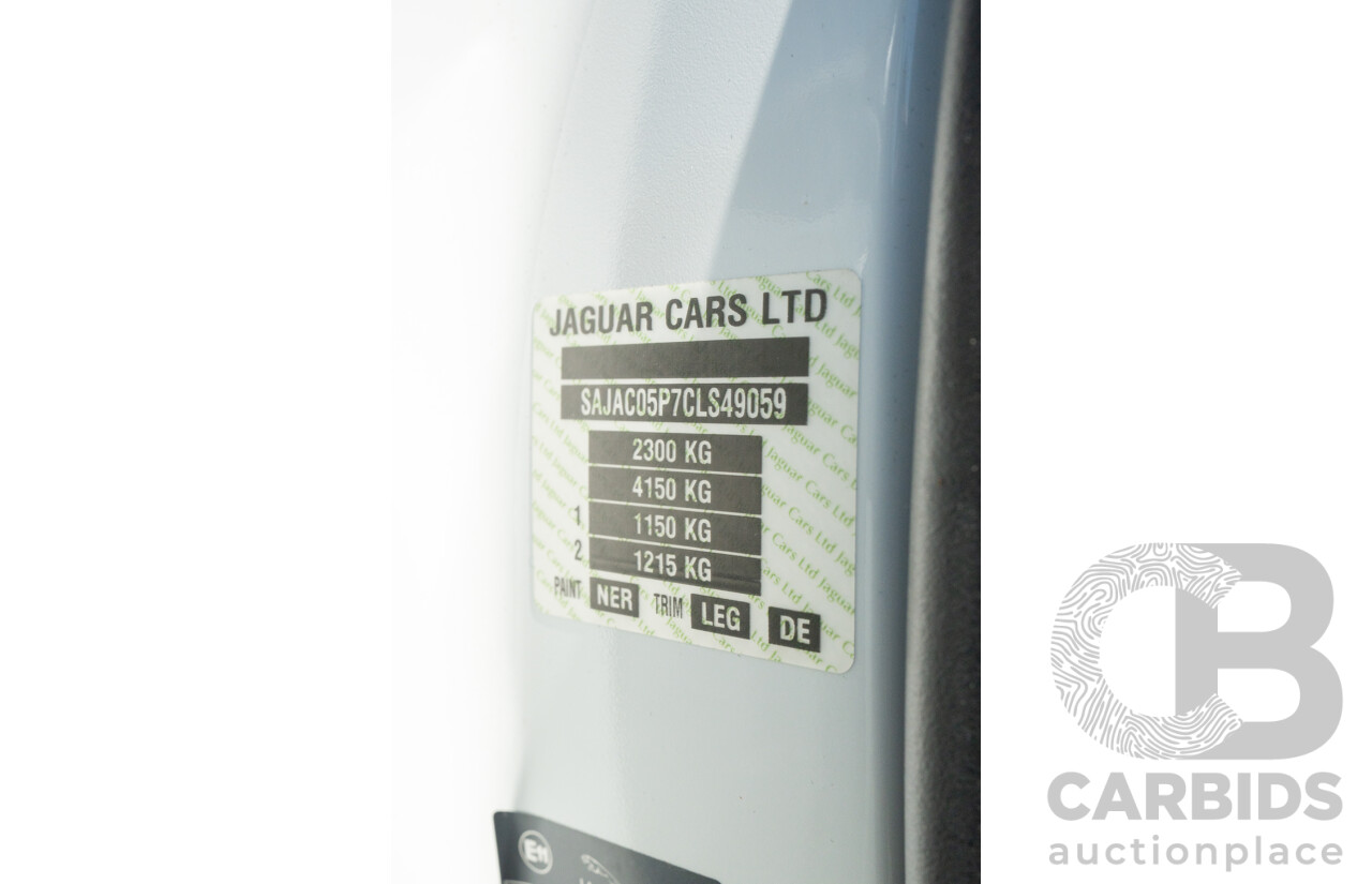 6/2012 Jaguar XF 5.0 V8 Luxury MY12 4d Sedan Polaris White V8 5.0L