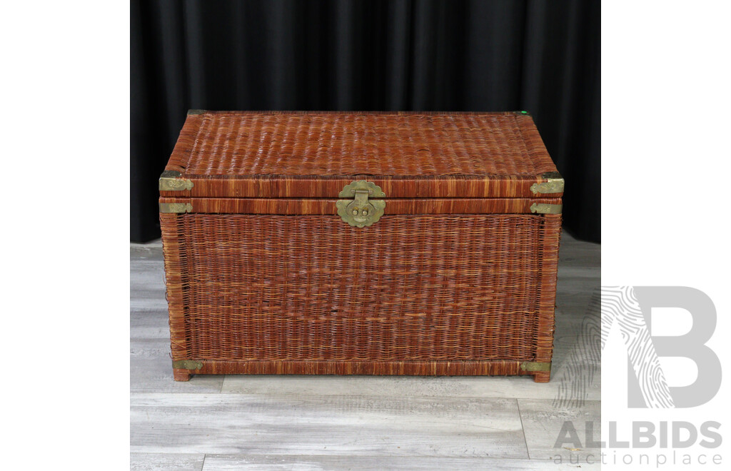 Wicker Blanket Box