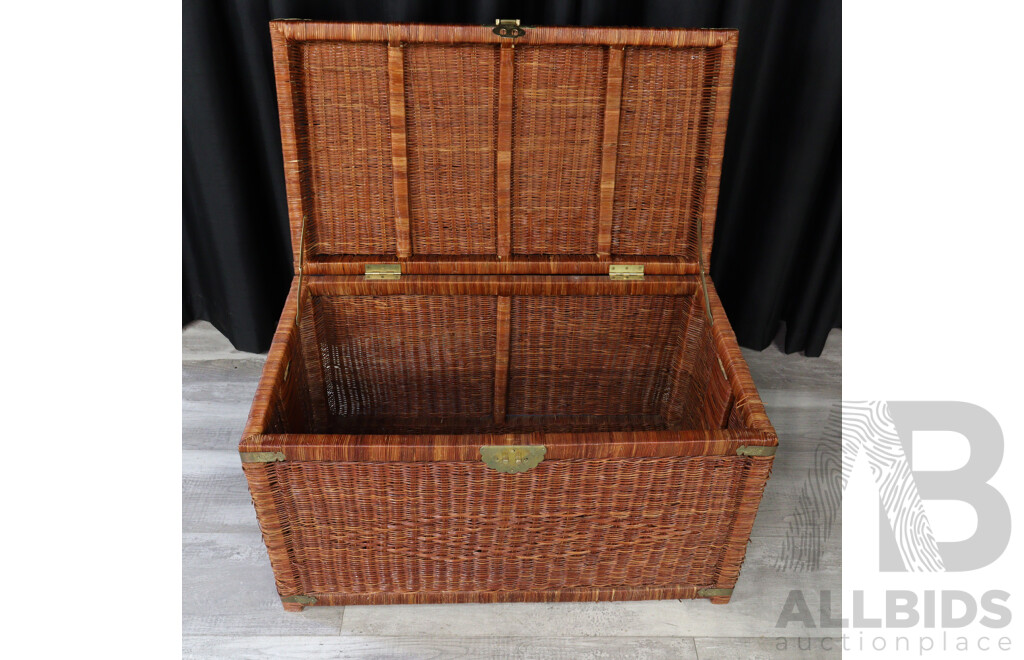 Wicker Blanket Box