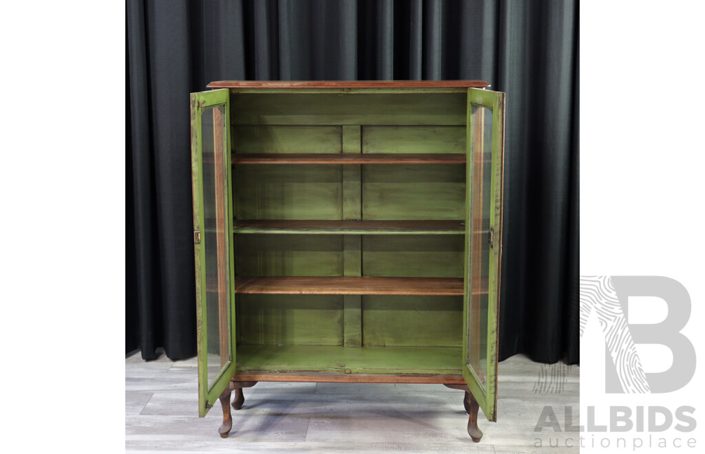 Oak Two Door Bookcase