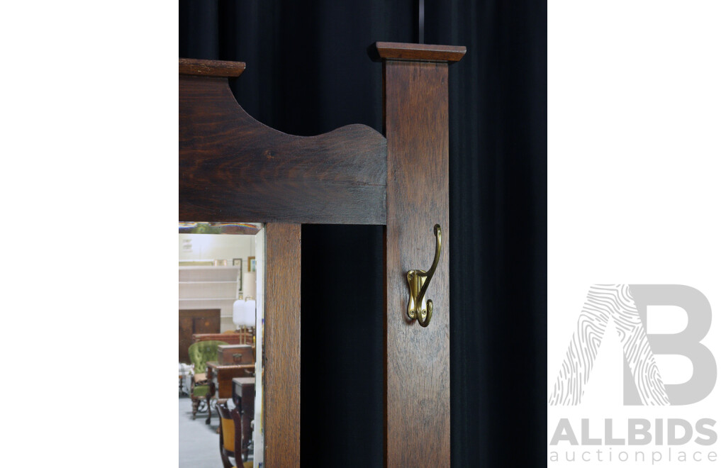 Vintage Oak Hall Stand