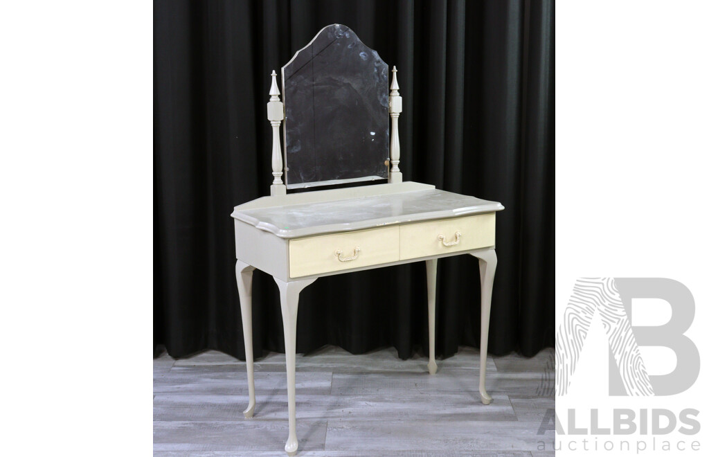 Painted Mirrored Back Dresser