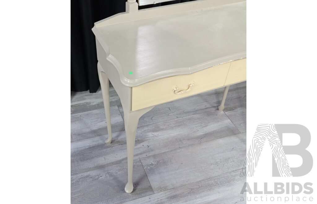 Painted Mirrored Back Dresser