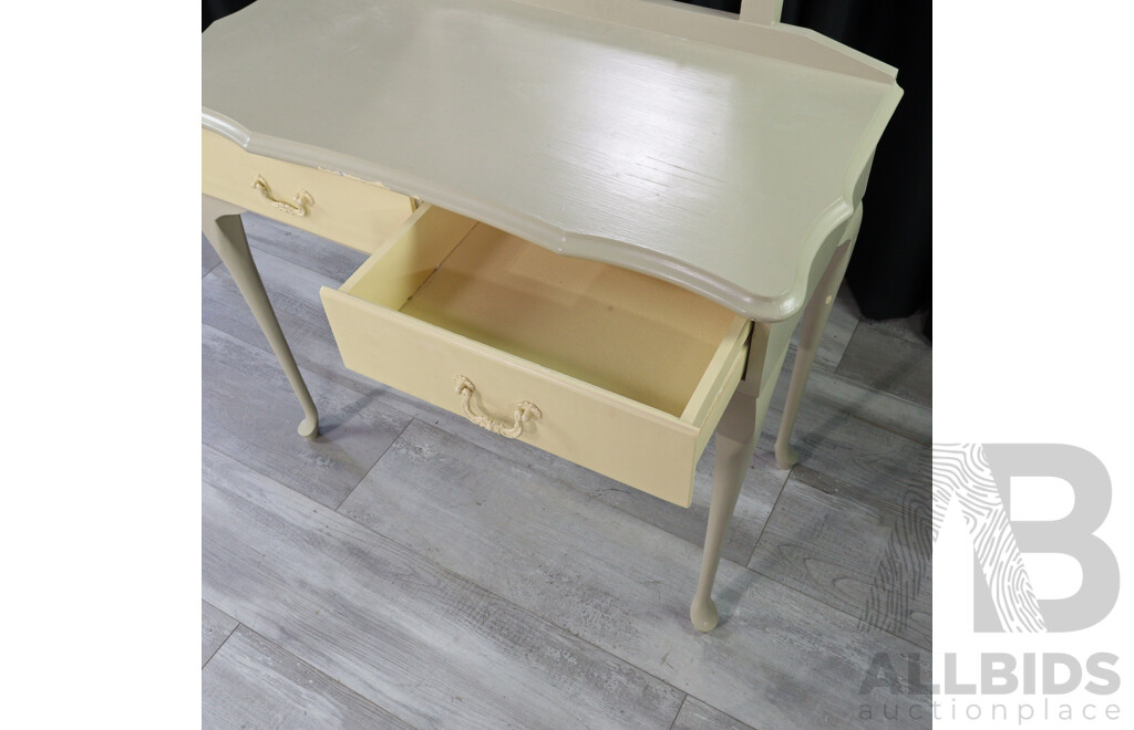 Painted Mirrored Back Dresser