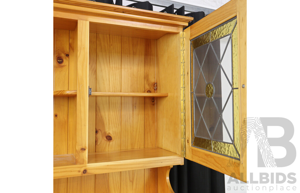 Modern Pine Buffet and Hutch